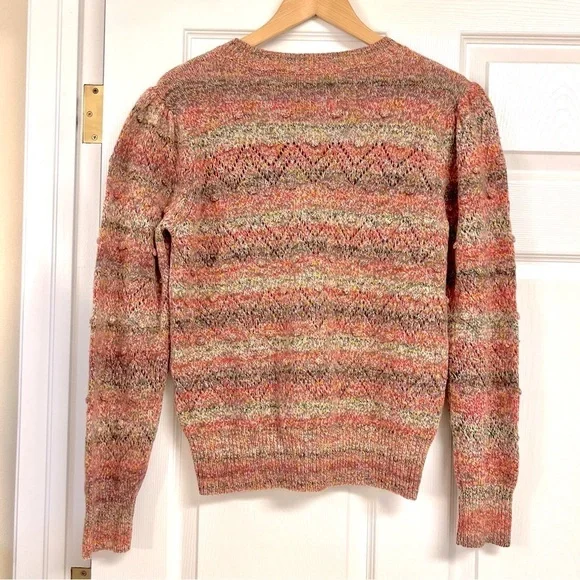 Vanessa Bruno Sissi Popcorn Wool Crew Neck Sweater luxury boho womens Size L - Picture 9 of 11